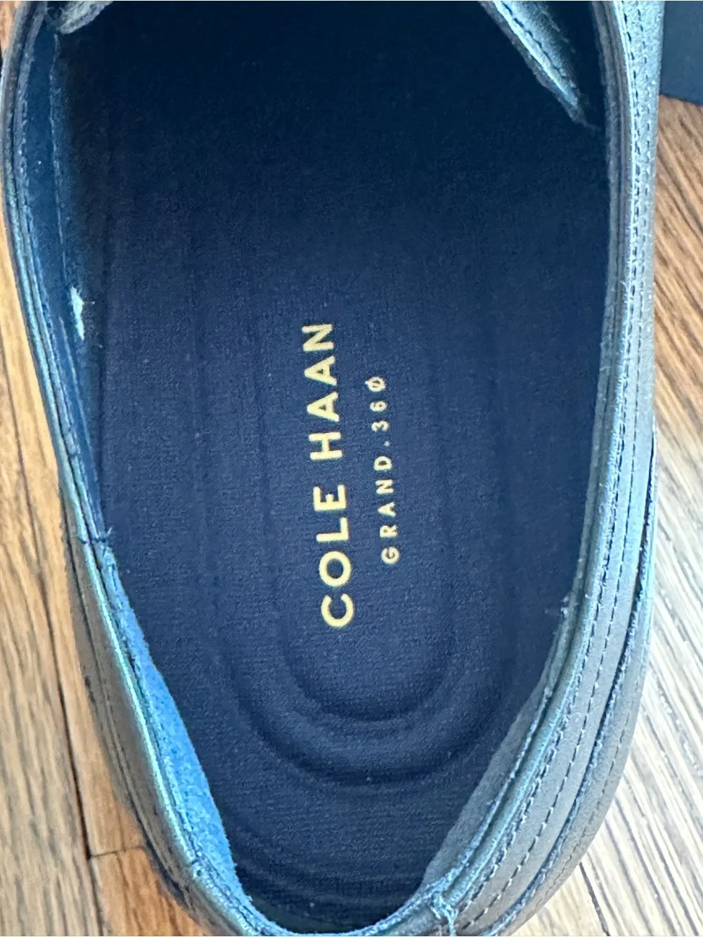 NwB Cole Haan Mens Lewis Grand Plain Toe Oxford C30582 Black Size 10.5 Leather